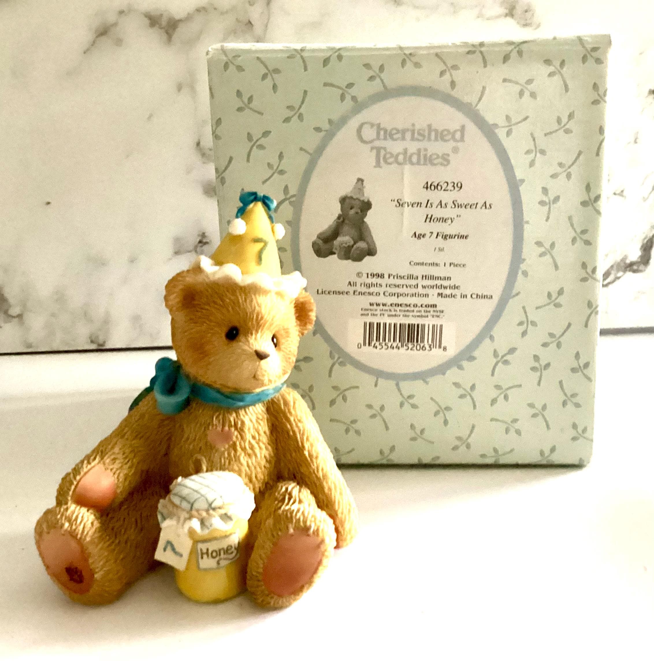 cherished テディベア Ultra Very RARE Cherished Teddies 104858 Boy Bear in Chair