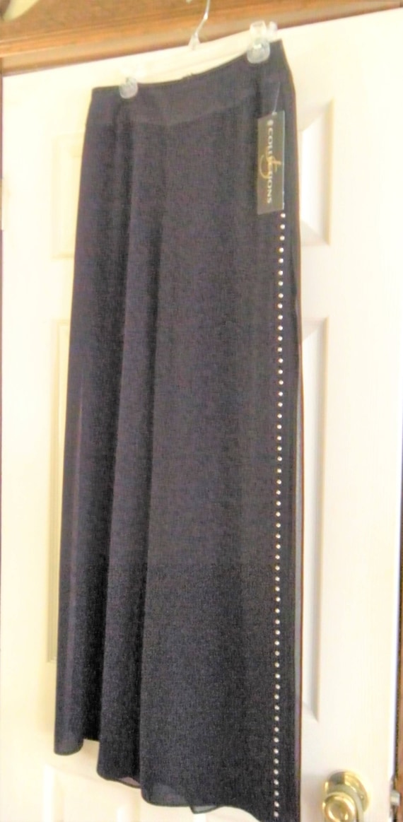 Designer JS Collections Dressy Black Palazzo Pants