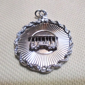 Sterling Silver San Francisco Charm with Trolley Cable Car and Golden Gate Bridge