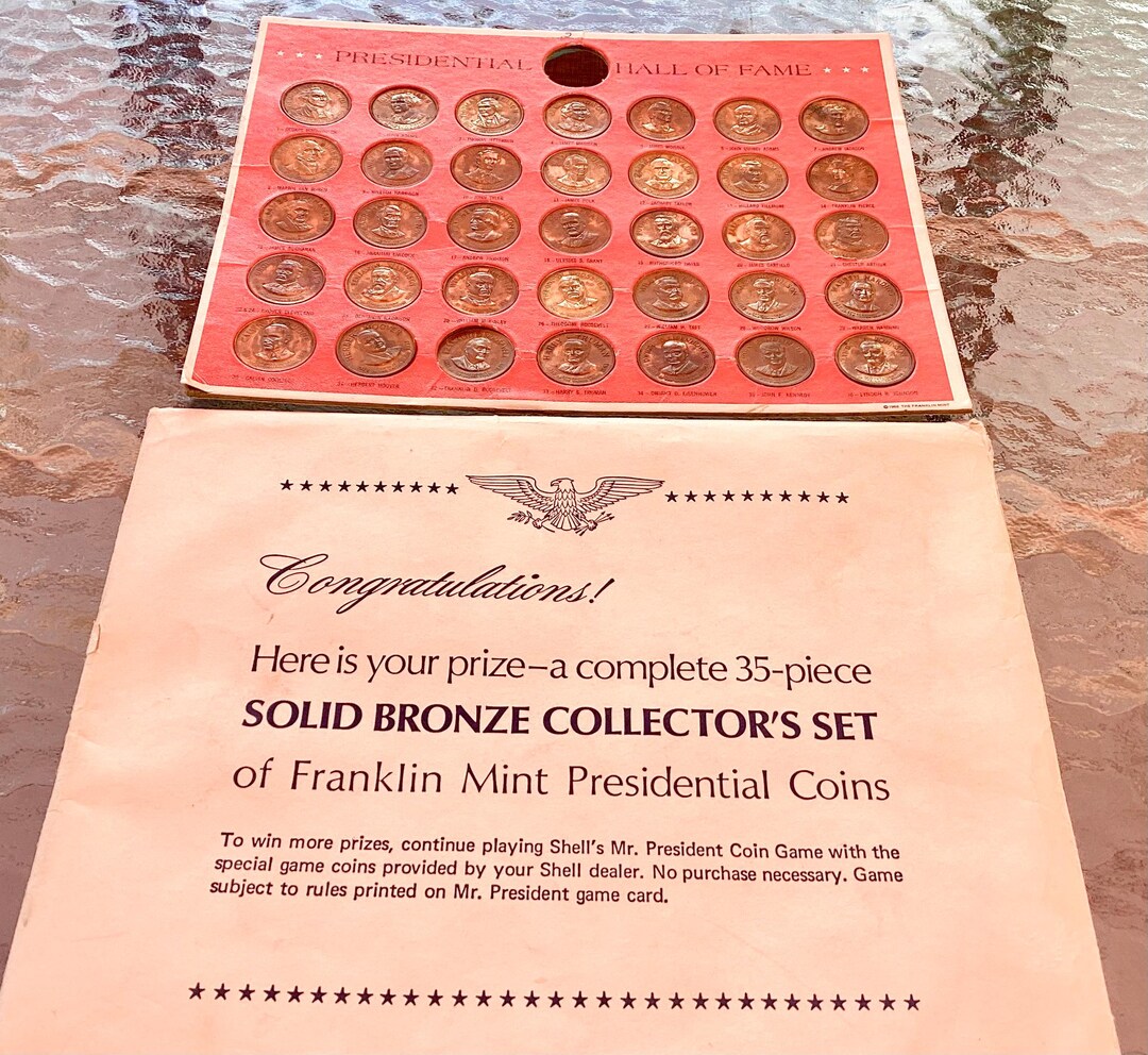 Shell Oil Company Presidential Hall of Fame 35 Collector’s Coins by ...
