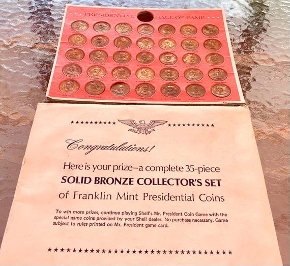 Shell Oil Company Presidential Hall of Fame Collector's Coins by