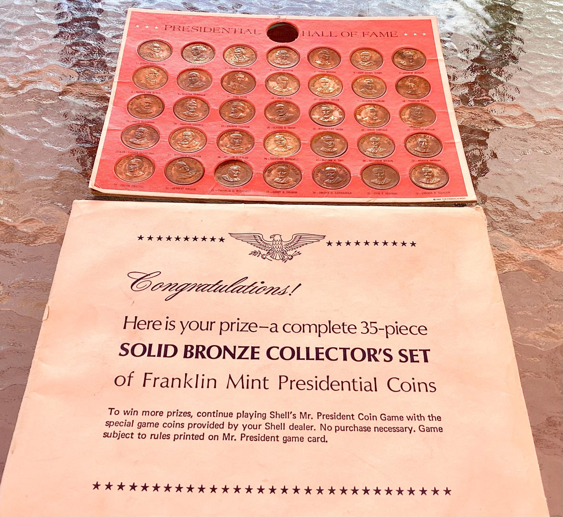 Shell Oil Company Presidential Hall of Fame 35 Collector's Coins