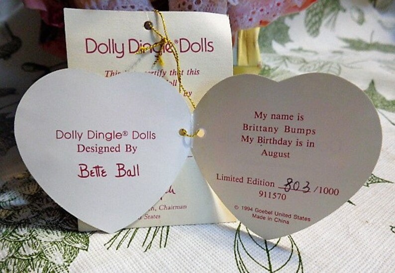 Brittany Bumps AUGUST Birthday Dingle Limited Edition Doll Designed by ...