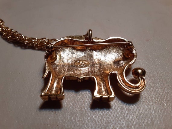 AVON Royal Elephant Pin Pendant Necklace - Book P… - image 5