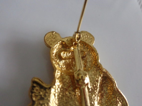 Gerry's Signed Christmas Holiday Gold Tone Metal … - image 3