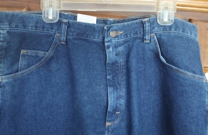 Vintage Wrangler Hero Stretch Blue Jeans 38x30 New