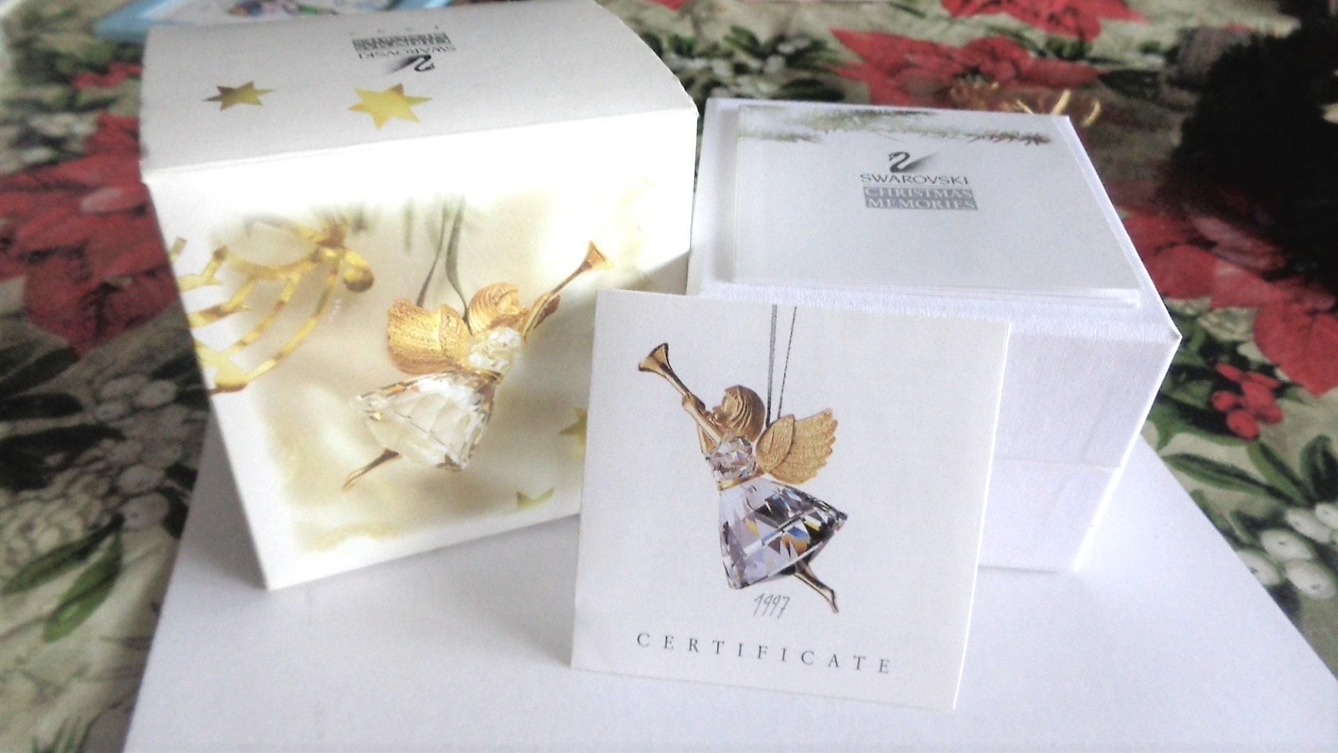 Swarovski Crystal 1997;Angel Christmas Memories Series Retired