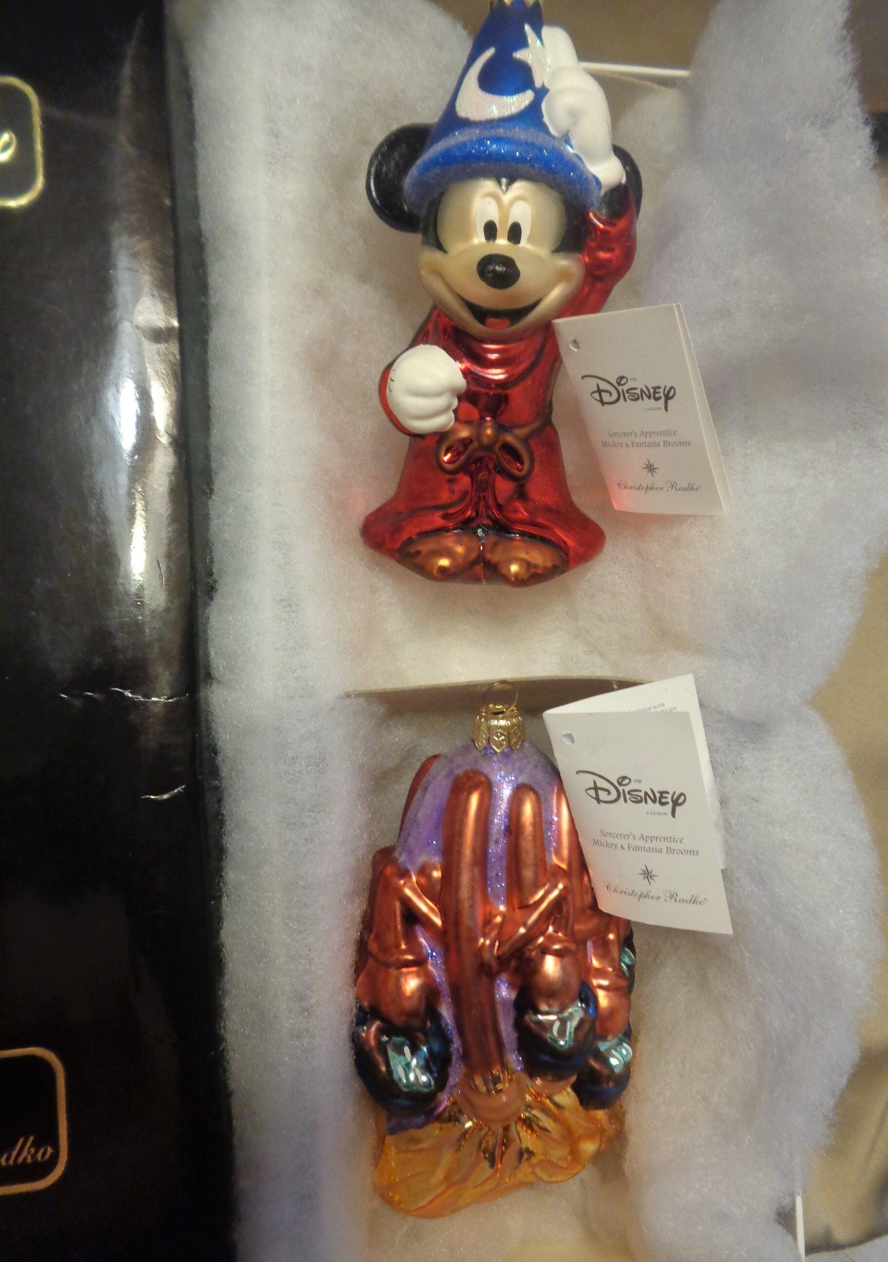 Christopher Radko Sorcerer S Apprentice Set Of Two Mickey Etsy Christopher Radko Sorcerer S Apprentice Set Of Two Mickey Etsy