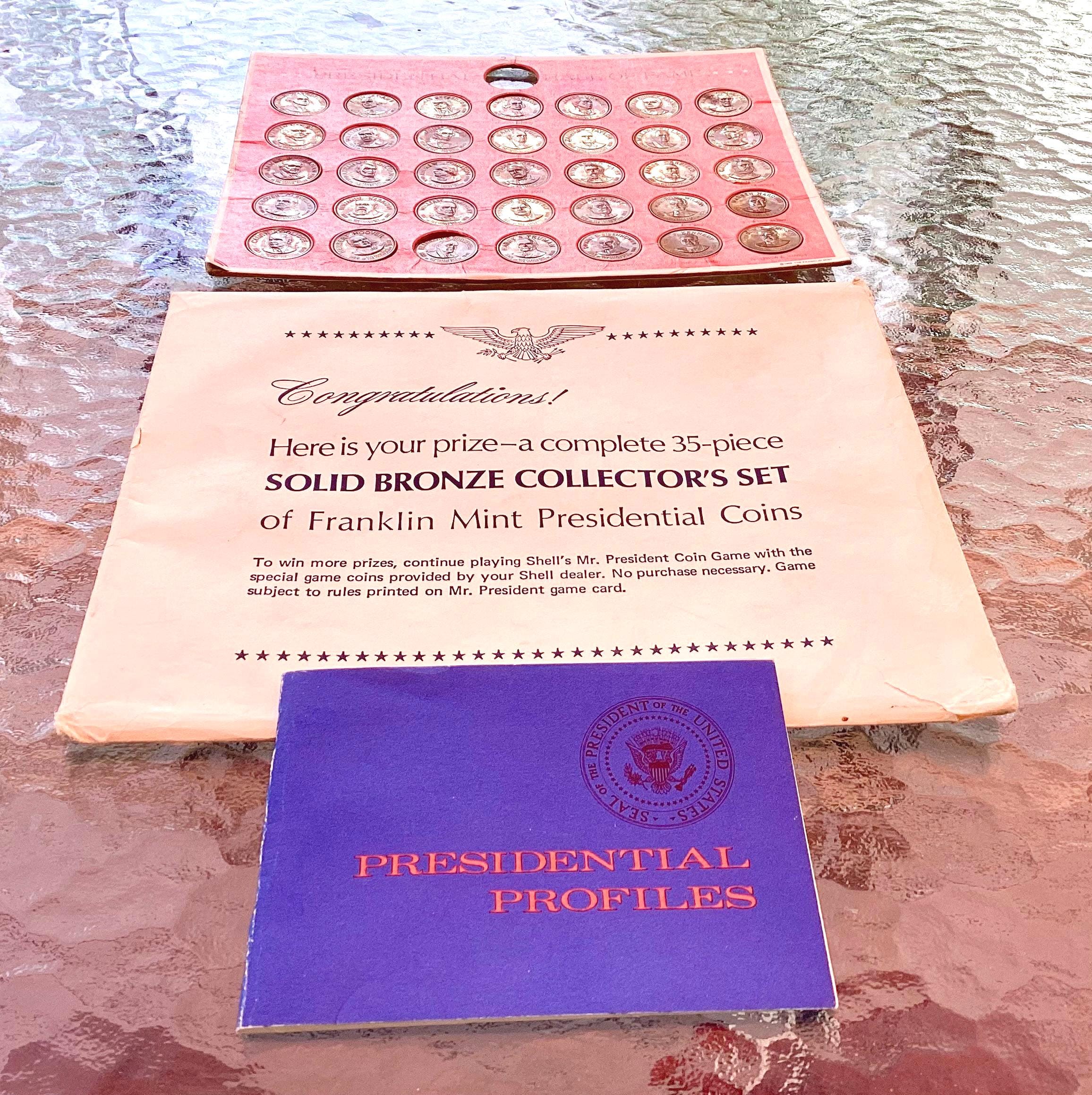 海外ヴィンテージ ロールチケット 2種セットHALL OF PRESIDENTS Shell Oil Company Presidential Hall of Fame Collector's Coins by