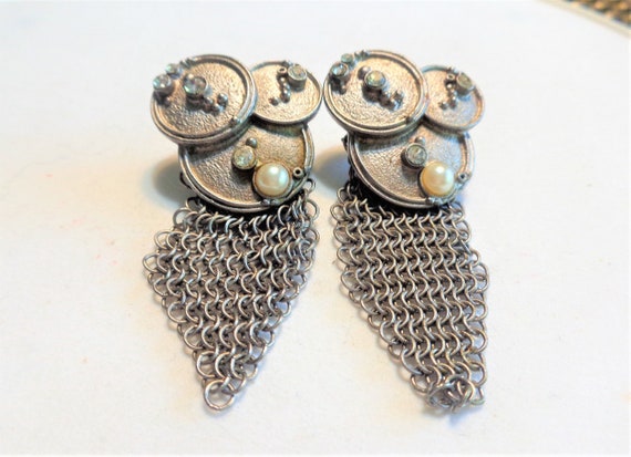 Vintage Whiting & Davis Silvertone Metal Mesh Cha… - image 1