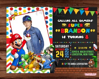 Luigi Invitations Etsy