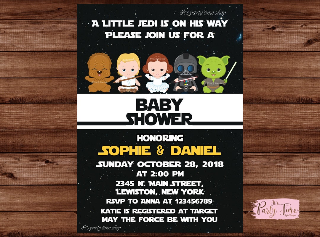Star Wars Baby Shower Invitation - Star Wars Baby Shower - Baby Shower ...