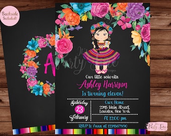 Mexican Invitation - Mexican Party Invitation - Fiesta Invitation - Fiesta Birthday Invitation - Invitación Fiesta Mexicana. DIGITAL FILE