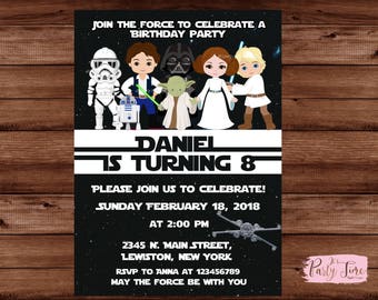 Star Wars Invitation - Star Wars Birthday Invitation - Star Wars Party invitation - Star Wars Birthday Invite - Star Wars. DIGITAL FILE