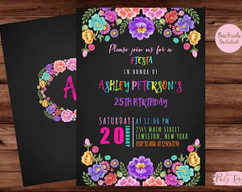 Mexican Invitation - Fiesta Invitation - Invitación Fiesta Mexicana - Mexican Fiesta Birthday Party - Mexican Party Invitation. DIGITAL FILE