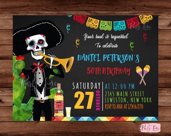 Invitación a Skull - Invitación a la fiesta de Halloween - Invitación al Día de los Muertos - Invitación a Sugar Skull - Invitación de Halloween - Archivo digital.