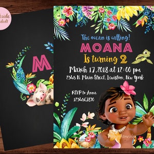 Moana Invitation - Moana Birthday Party - Moana Birthday Invite - Moana Party - Moana Birthday Invitation Girl. MOANA. DIGITAL FILE