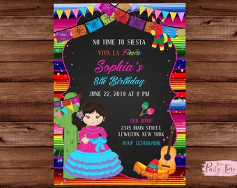 Mexican Invitation - Fiesta Invitation - Invitación Fiesta Mexicana - Mexican Fiesta Birthday Party - Mexican Party Invitation. DIGITAL FILE