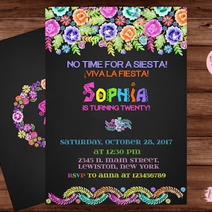 Mexican Invitation - Mexican Party Invitation - Fiesta Invitation - Fiesta Birthday Invitation - Invitación Fiesta Mexicana.