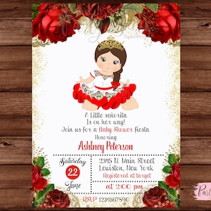 Fiesta Mexican Baby Shower Invitation - Fiesta Baby Shower Invitation - Baby Shower Invitation - Mexican Fiesta Invitation. DIGITAL FILE