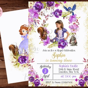 Invitación Princesa Sofía - Invitación de cumpleaños Princesa Sofía - Sofía la primera invitación - Invitación Princesa - ARCHIVO DIGITAL