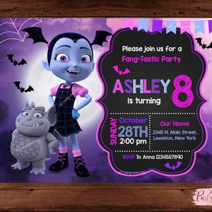 Vampirina Invitation - Vampirina Birthday Party  - Vampirina Invites - DIGITAL FILE
