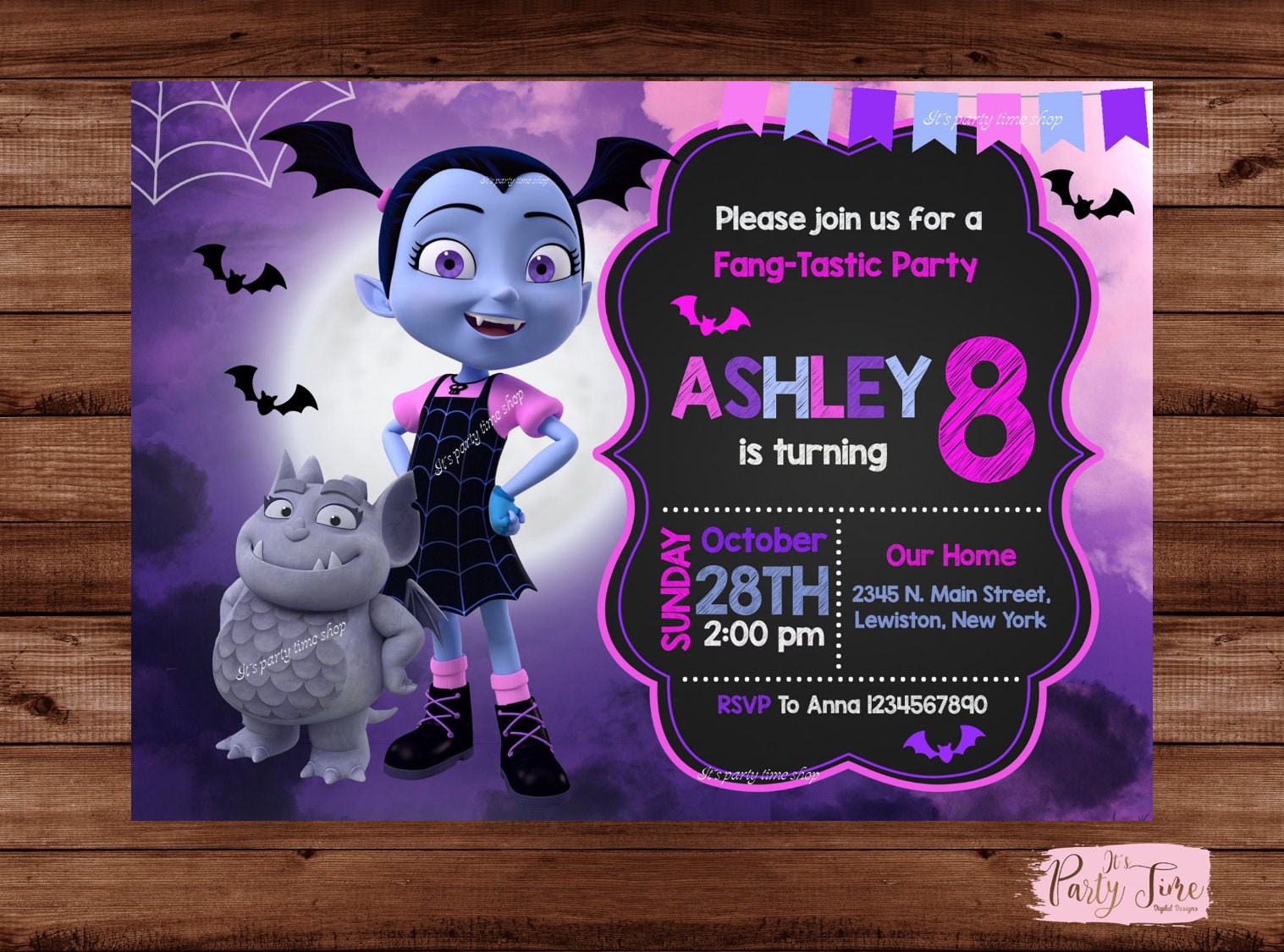 Invito Vampirina Festa di compleanno Vampirina Vampirina