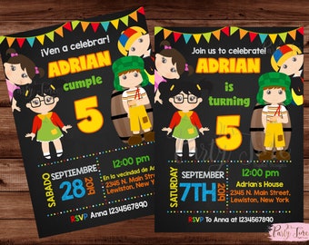 Invitación El Chavo del ocho - Invitación Chavo del 8 - Invitación La vecindad del Chavo - Invitación a la fiesta El Chavo del Ocho - ARCHIVO DIGITAL