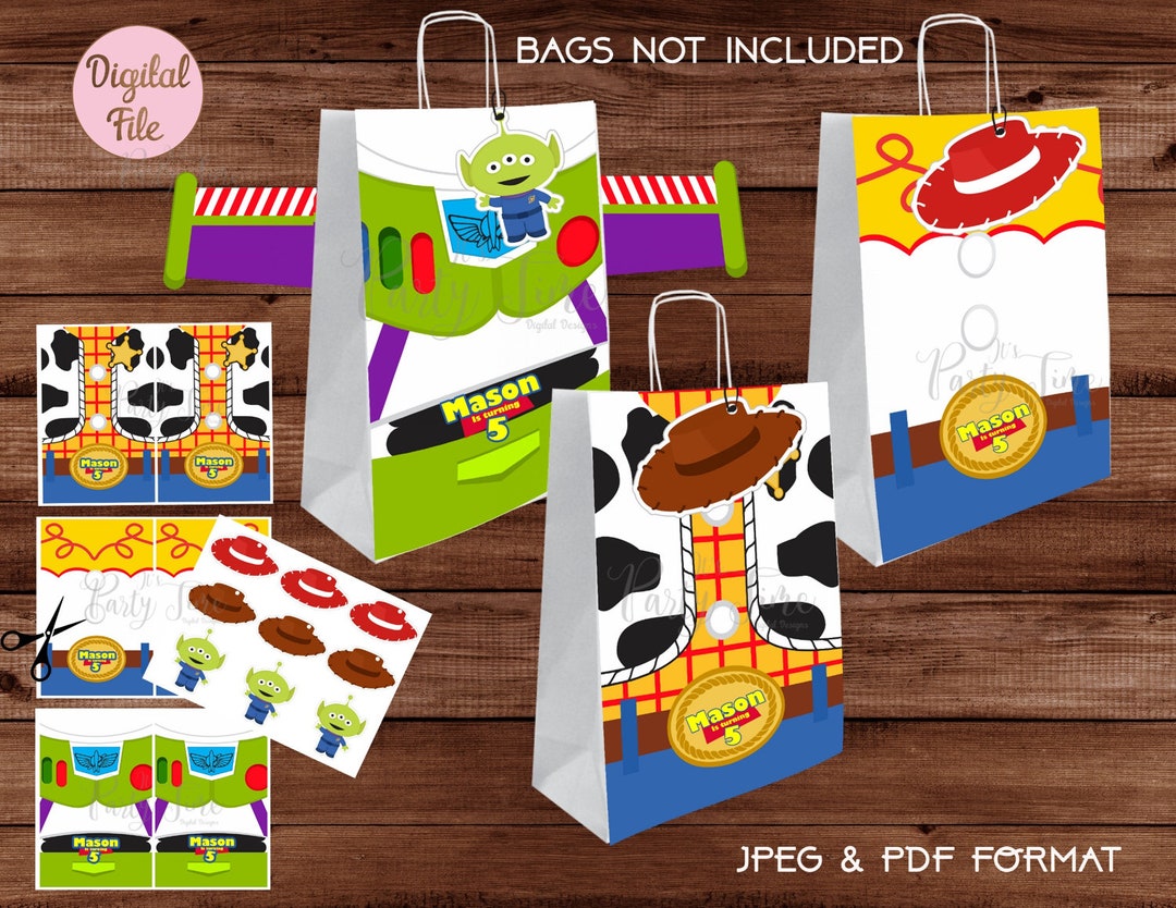Toy Story Favor Bags - Toy Story Bag - Toy Story Treat Bags - Toy Story ...
