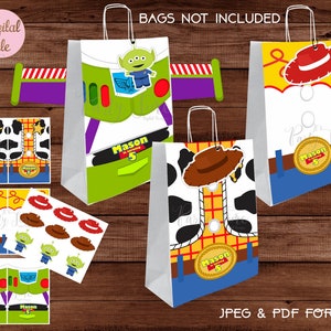 Sacchetti per bomboniere Toy Story - Sacchetto Toy Story - Sacchetti per dolcetti Toy Story - Sacchetti per feste Toy Story stampabili - FILE DIGITALE (Stampa tu)
