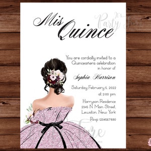 Quinceanera Invitation - Quinceañera Mexican Fiesta Invitation - Mexican Quince Invite - Mexican Invitation - Fiesta Invitation - DIGITAL