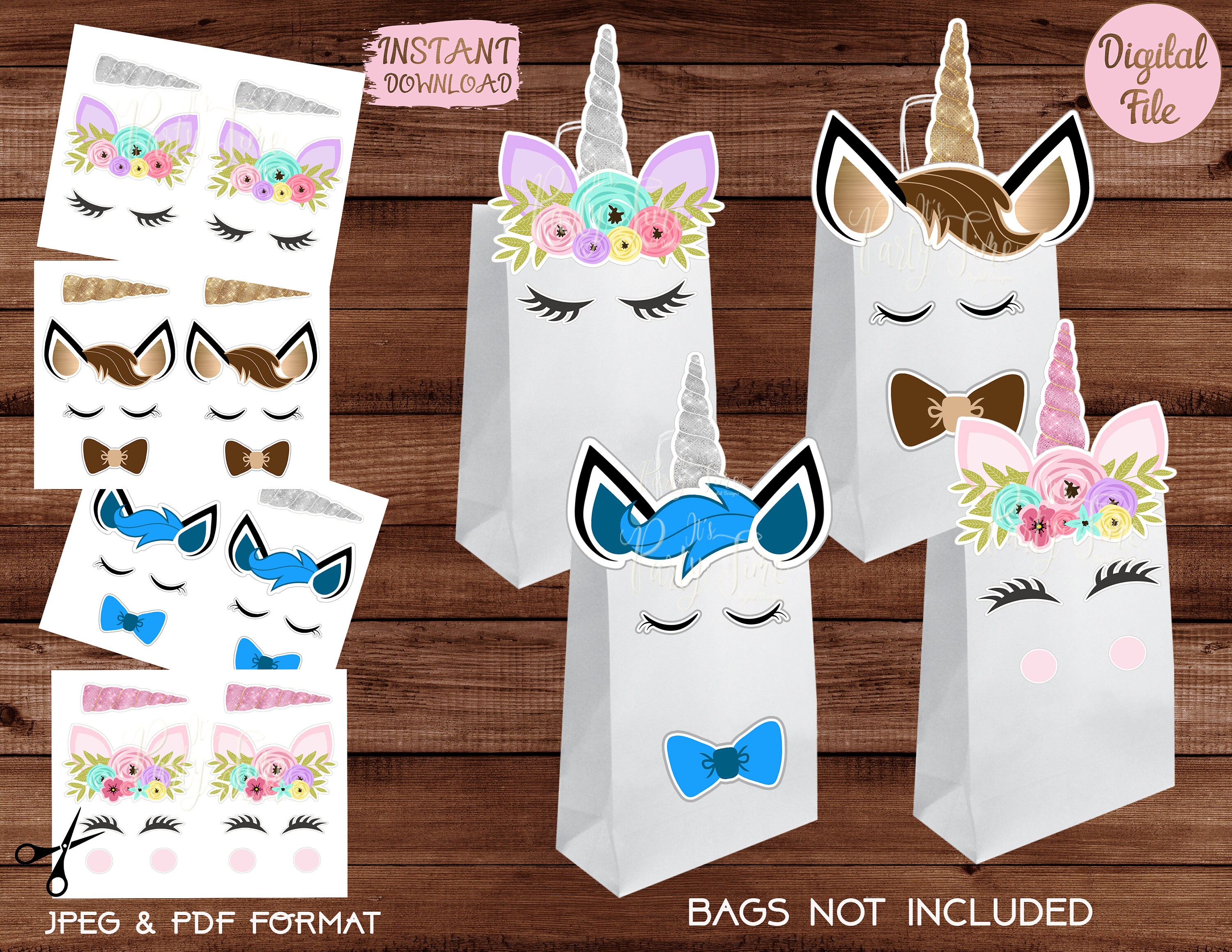 Unicorn Favor Bags Unicorn Bag Unicorn Treat Bags Etsy