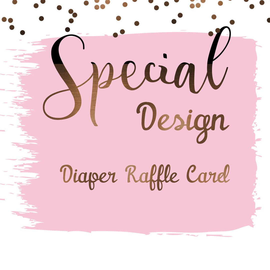 Diaper Raffle Card. DIGITAL FILE - Etsy