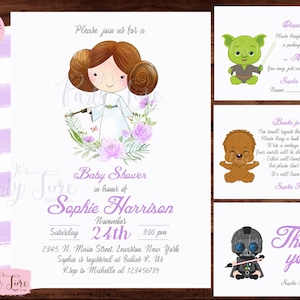Star Wars Baby Shower Einladung - Star Wars Baby Shower - Star Wars Baby Shower Einladung für Mädchen. DIGITALE DATEI