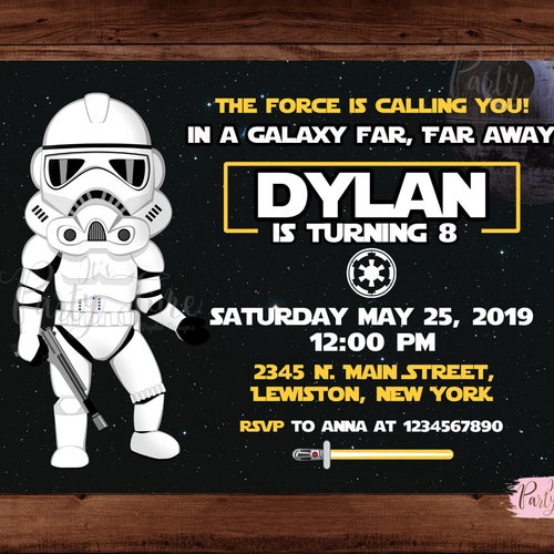 Stormtrooper Birthday Invitation | Etsy