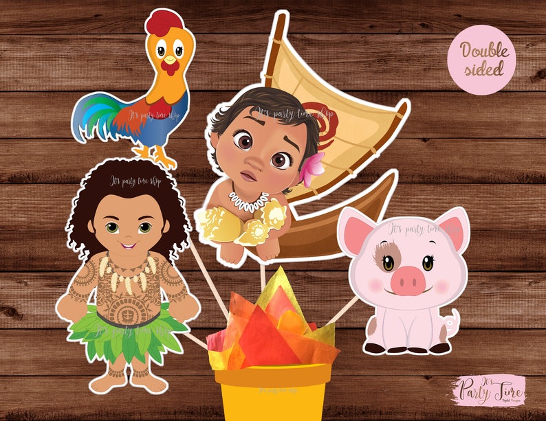 Princess Moana Centerpieces Instant Download Moana Printable Centerpieces Moana Moana Birthday Moana Centerpiece Moana Cake Topper Kitchen Decor Home Living Vadel Com