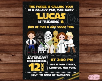 Star Wars Invitation - Star Wars Birthday Invitation - Star Wars Party invitation - Star Wars Birthday Invite - Star Wars. DIGITAL FILE