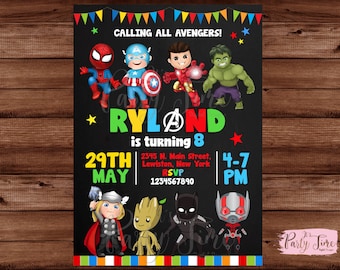 Superhero Invitation - Birthday Invitation - Superhero Invitation - Superhero Birthday Invitation - DIGITAL FILE