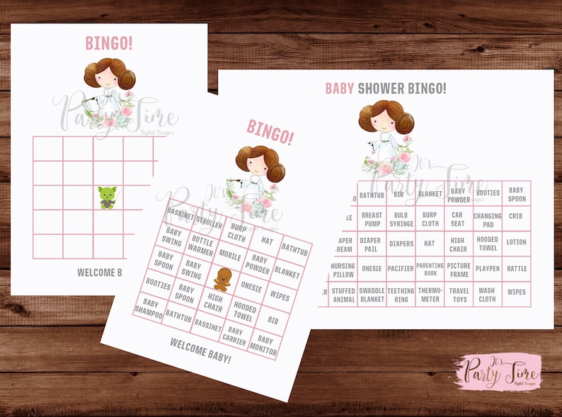 princess leia star wars baby shower games printables etsy shop image