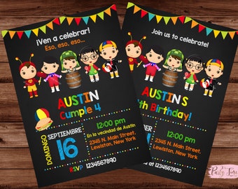 Invitación El Chavo del ocho - Invitación Chavo del 8 - Invitación La vecindad del Chavo - Invitación de fiesta El Chavo del Ocho - ARCHIVO DIGITAL