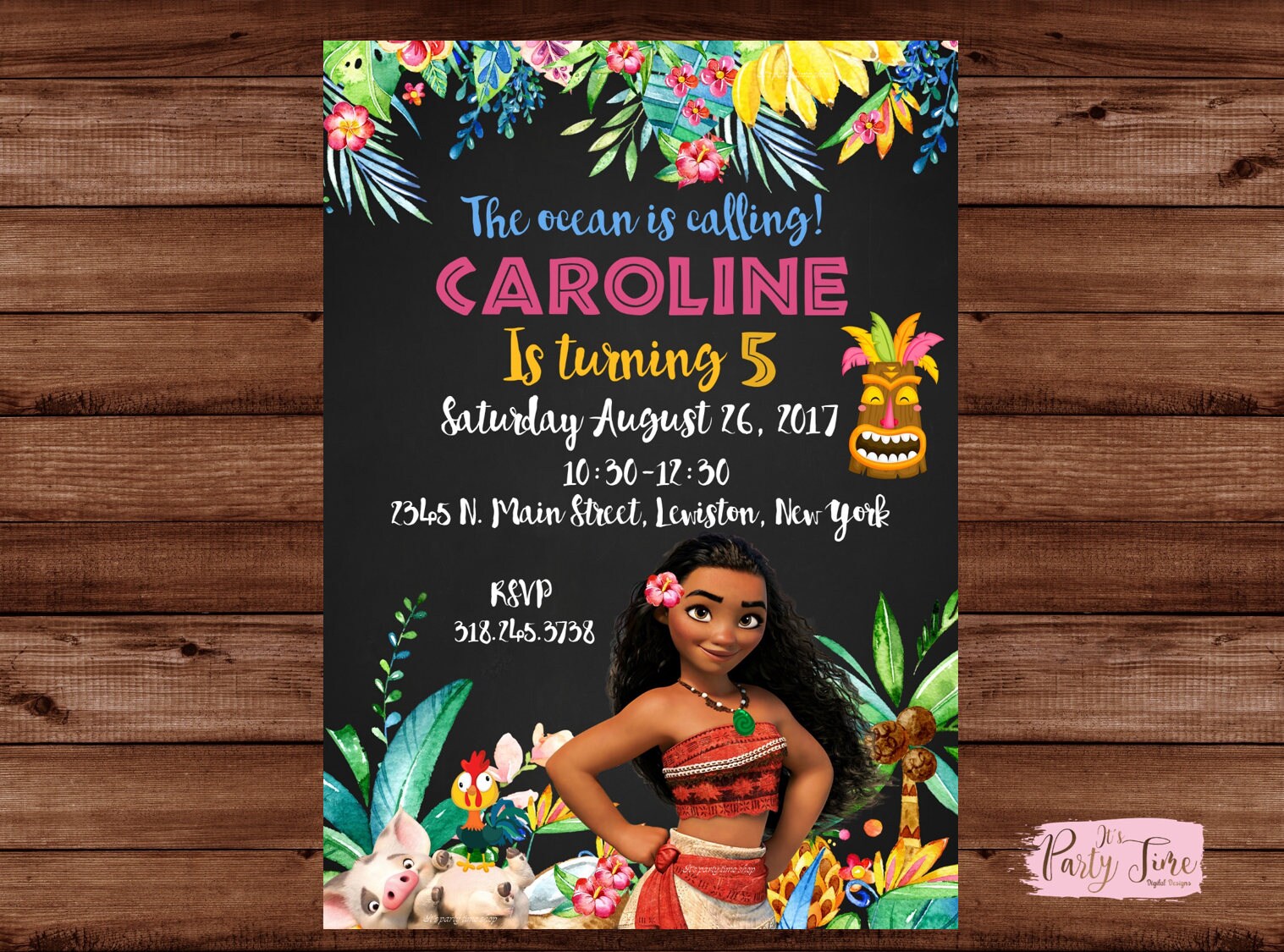 Moana Invitation Moana Birthday Party Moana Birthday - Etsy
