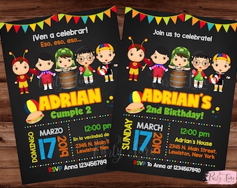 Invitación El Chavo del ocho - Invitación Chavo del 8 - La vecindad del Chavo invitación - Invitación a la fiesta el Chavo del Ocho - ARCHIVO DIGITAL