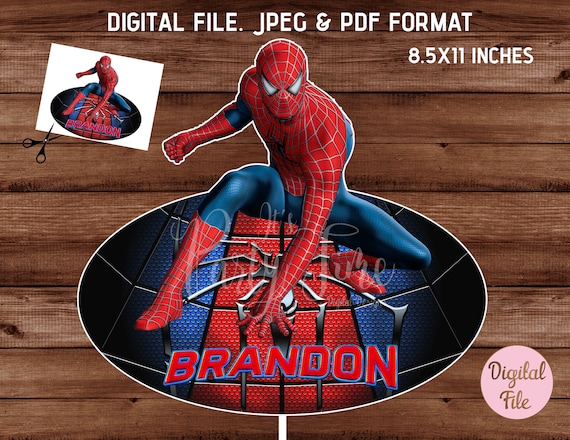 Spiderman Printable Cake Topper Digital Cake Topper Spiderman Centerpieces  Personalized Birthday Party Decorations DIGITAL FILE - Etsy UK