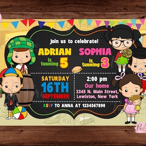 El Chavo del ocho invitation - Invitación Chavo del 8 - La vecindad del Chavo invitación - El Chavo del Ocho Party Invitation - DIGITAL FILE