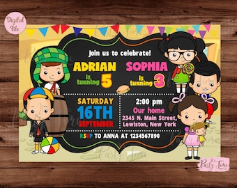 Invitación El Chavo del ocho - Invitación Chavo del 8 - Invitación La vecindad del Chavo - Invitación a la fiesta El Chavo del Ocho - ARCHIVO DIGITAL