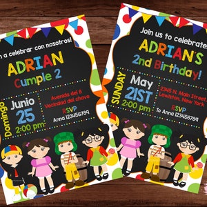 El Chavo del Ocho Invitation - El Chavo del Ocho Birthday Invitation - Invitación del Chavo del ocho. DIGITAL FILE