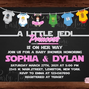 Star Wars Baby Shower Invitation - Galaxy Wars Baby Shower invitation - Star Wars Baby Shower - Baby Shower Invitation. DIGITAL FILE