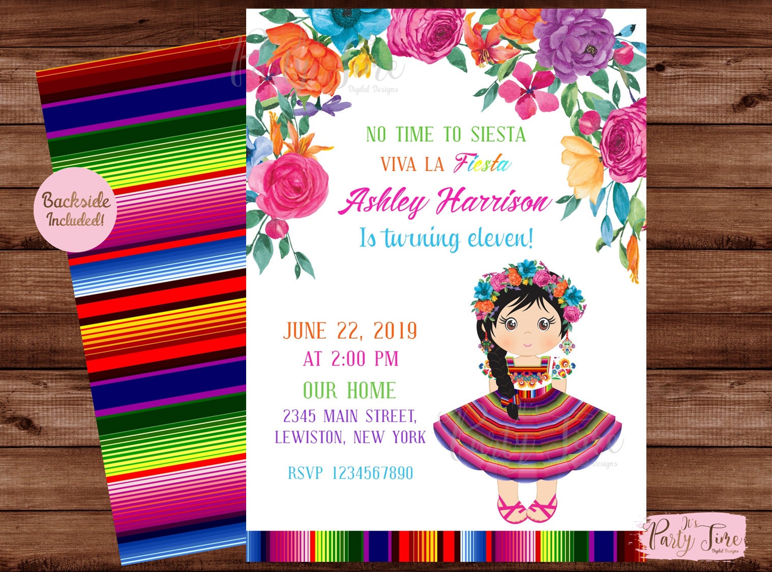 Invitaciones Para Fiesta De Cumpleaños Mexicana Amazon.com: