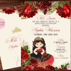 Quinceanera Invitation - Quinceañera Mexican Fiesta Invitation - Mexican Quince Invite - Mexican Invitation - Fiesta Invitation - DIGITAL