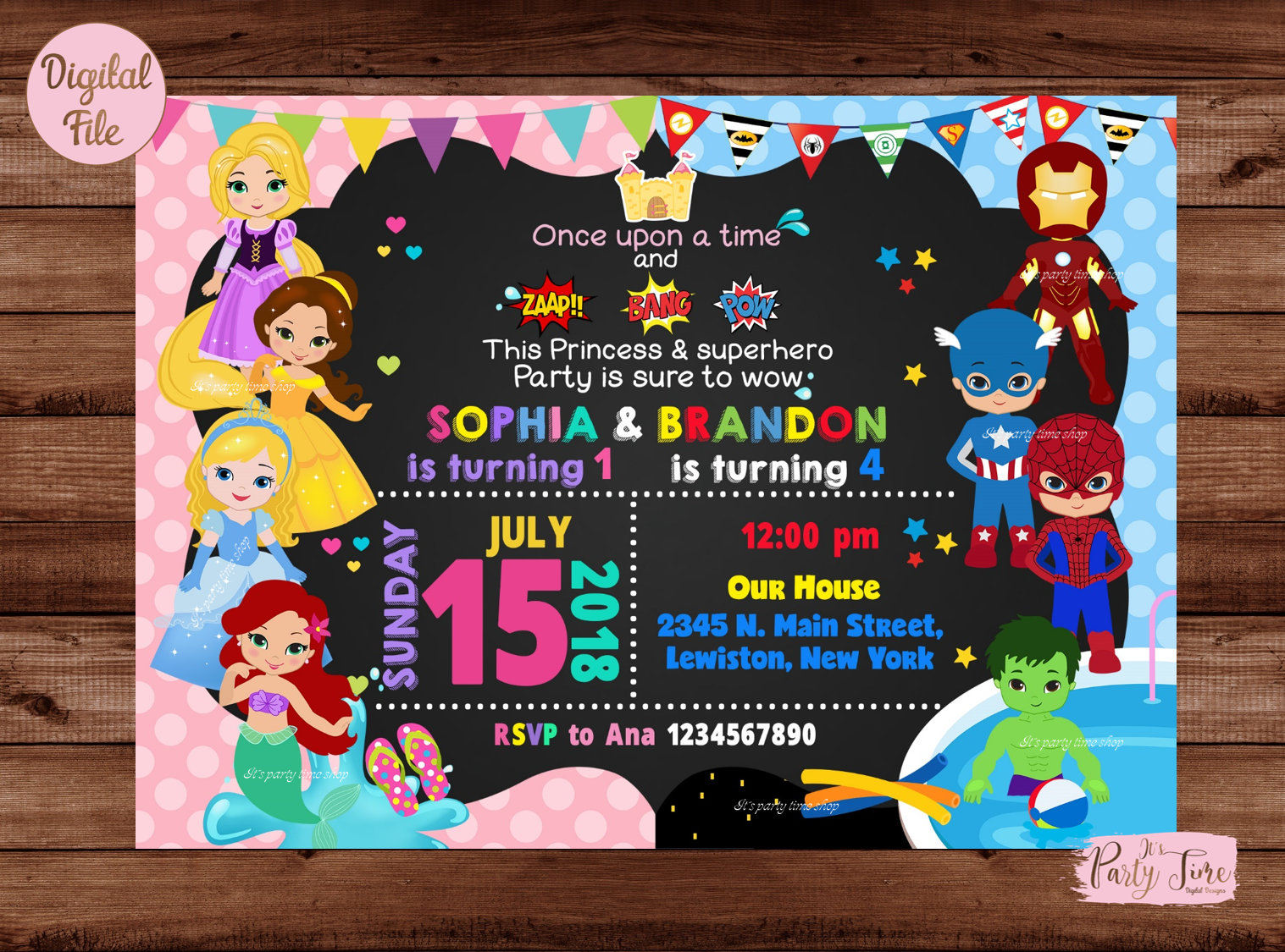 Superhero and Princess Pool Party - Superheroes and Princesses ...
